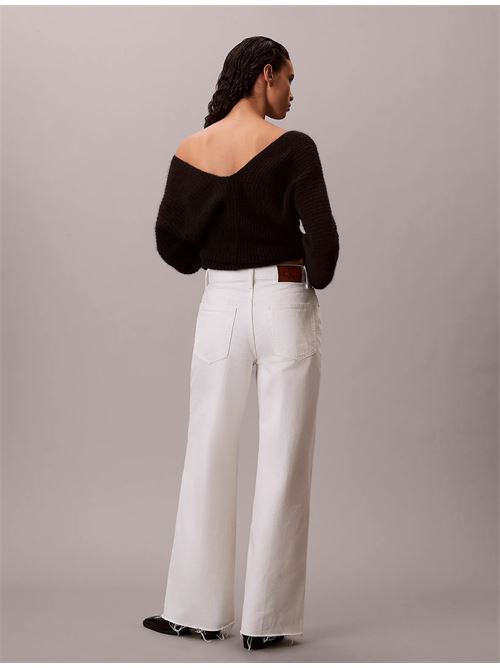the wide leg raw hem CALVIN KLEIN JEANS | LV047F733GASN